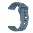 22mm Kalebol Wave Pattern Studded Buckle Silicone Watch Band(Navy Blue) - 3