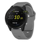 22mm Kalebol Wave Pattern Studded Buckle Silicone Watch Band(Grey) - 1