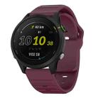22mm Kalebol Wave Pattern Studded Buckle Silicone Watch Band(Wine Red) - 1