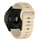 22mm Kalebol Wave Pattern Studded Buckle Silicone Watch Band(Cream Color) - 2