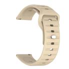 22mm Kalebol Wave Pattern Studded Buckle Silicone Watch Band(Cream Color) - 3