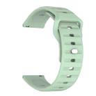 22mm Kalebol Wave Pattern Studded Buckle Silicone Watch Band(Teal) - 3