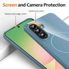 For Samsung Galaxy A55 5G Glossy TPU Shockproof MagSafe Phone Case with Lanyard(Blue) - 2