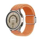 22mm Kalebol Nylon Braided Loop Magnetic Buckle Watch Band(Orange) - 1