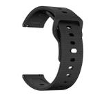 22mm Kalebol Dot Studded Buckle Silicone Watch Band(Black) - 3