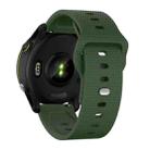 22mm Kalebol Dot Studded Buckle Silicone Watch Band(Army Green) - 2