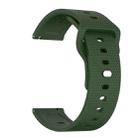 22mm Kalebol Dot Studded Buckle Silicone Watch Band(Army Green) - 3