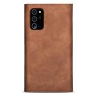 For Samsung Galaxy Note20 Skin Feel Zipper Horizontal Flip Leather Case with Holder & Card Slots & Photo Frame & Lanyard & Long Rope(Brown) - 3