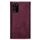 For Samsung Galaxy Note20 Ultra Skin Feel Zipper Horizontal Flip Leather Case with Holder & Card Slots & Photo Frame & Lanyard & Long Rope(Wine Red) - 3