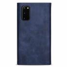 For Samsung Galaxy S20 Skin Feel Zipper Horizontal Flip Leather Case with Holder & Card Slots & Photo Frame & Lanyard & Long Rope(Blue) - 3