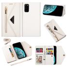 For Samsung Galaxy S20 Skin Feel Zipper Horizontal Flip Leather Case with Holder & Card Slots & Photo Frame & Lanyard & Long Rope(White) - 1