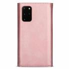 For Samsung Galaxy S20+ Skin Feel Zipper Horizontal Flip Leather Case with Holder & Card Slots & Photo Frame & Lanyard & Long Rope(Rose Gold) - 3