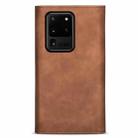 For Samsung Galaxy S20 Ultra Skin Feel Zipper Horizontal Flip Leather Case with Holder & Card Slots & Photo Frame & Lanyard & Long Rope(Brown) - 3