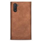 For Samsung Galaxy Note10 Skin Feel Zipper Horizontal Flip Leather Case with Holder & Card Slots & Photo Frame & Lanyard & Long Rope(Brown) - 3