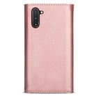 For Samsung Galaxy Note10 Skin Feel Zipper Horizontal Flip Leather Case with Holder & Card Slots & Photo Frame & Lanyard & Long Rope(Rose Gold) - 3