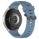20mm Kalebol Steel Buckle Spruce Silicone Watch Band(Rock Blue) - 2