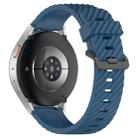 22mm Kalebol Steel Buckle Spruce Silicone Watch Band(Dark Blue) - 2
