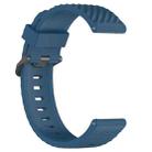 22mm Kalebol Steel Buckle Spruce Silicone Watch Band(Dark Blue) - 3