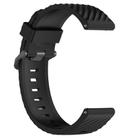 22mm Kalebol Steel Buckle Spruce Silicone Watch Band(Black) - 3