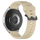 22mm Kalebol Steel Buckle Spruce Silicone Watch Band(Cream Color) - 2