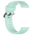 22mm Kalebol Steel Buckle Spruce Silicone Watch Band(Teal) - 3