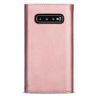 For Samsung Galaxy S10 Skin Feel Zipper Horizontal Flip Leather Case with Holder & Card Slots & Photo Frame & Lanyard & Long Rope(Rose Gold) - 3