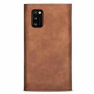 For Samsung Galaxy A41 Skin Feel Zipper Horizontal Flip Leather Case with Holder & Card Slots & Photo Frame & Lanyard & Long Rope(Brown) - 3