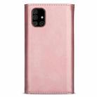 For Samsung Galaxy A51 Skin Feel Zipper Horizontal Flip Leather Case with Holder & Card Slots & Photo Frame & Lanyard & Long Rope(Rose Gold) - 3