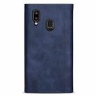 For Samsung Galaxy A20 / A30 / M10s Skin Feel Zipper Horizontal Flip Leather Case with Holder & Card Slots & Photo Frame & Lanyard & Long Rope(Blue) - 3