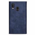 For Samsung Galaxy A20e / A10e Skin Feel Zipper Horizontal Flip Leather Case with Holder & Card Slots & Photo Frame & Lanyard & Long Rope(Blue) - 3