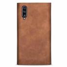 For Samsung Galaxy A70 / A70s Skin Feel Zipper Horizontal Flip Leather Case with Holder & Card Slots & Photo Frame & Lanyard & Long Rope(Brown) - 3