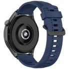 20mm Kalebol Black Buckle Tire Pattern Silicone Watch Band(Navy Blue) - 2