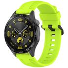 20mm Kalebol Black Buckle Tire Pattern Silicone Watch Band(Lime) - 1