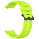20mm Kalebol Black Buckle Tire Pattern Silicone Watch Band(Lime) - 3