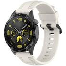 20mm Kalebol Black Buckle Tire Pattern Silicone Watch Band(Starlight) - 1