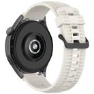 20mm Kalebol Black Buckle Tire Pattern Silicone Watch Band(Starlight) - 2