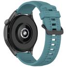20mm Kalebol Black Buckle Tire Pattern Silicone Watch Band(Rock Blue) - 2
