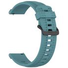 20mm Kalebol Black Buckle Tire Pattern Silicone Watch Band(Rock Blue) - 3