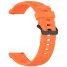 22mm Kalebol Black Buckle Tire Pattern Silicone Watch Band(Orange) - 3