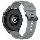 22mm Kalebol Black Buckle Tire Pattern Silicone Watch Band(Grey) - 2