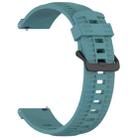 22mm Kalebol Black Buckle Tire Pattern Silicone Watch Band(Rock Blue) - 3