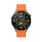 20mm Kalebol Wave Stitch Silicone Watch Band(Orange) - 3