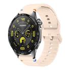 20mm Kalebol Wave Stitch Silicone Watch Band(Pink) - 1
