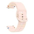 20mm Kalebol Wave Stitch Silicone Watch Band(Pink) - 2