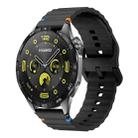 20mm Kalebol Wave Stitch Silicone Watch Band(Black) - 1