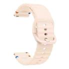 22mm Kalebol Wave Stitch Silicone Watch Band(Pink) - 2