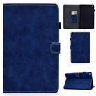 For Samsung Galaxy Tab A7 10.4 2020 T500 Cowhide Texture Horizontal Flip Leather Case with Holder & Card Slots(Blue) - 1