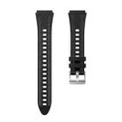 18mm Kalebol Composite Silicone Watch Band(Black) - 3