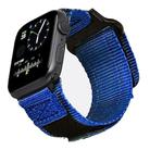 For Apple Watch 42mm / 41mm / 40mm / 38mm Kalebol Canvas Nylon Hook and Loop Watch Band(Blue) - 1