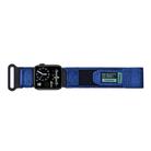For Apple Watch 42mm / 41mm / 40mm / 38mm Kalebol Canvas Nylon Hook and Loop Watch Band(Blue) - 2